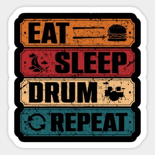 Drummer Eat Sleep Drum Repeat Drum Kit Musician Gifts Sticker